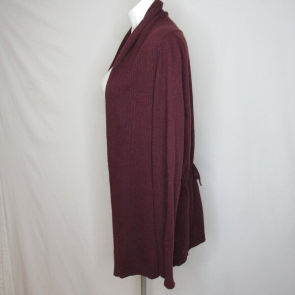 Banana Republic Burgundy Red Tie Back Cardigan Sweater Women's M Medium - Picture 3 of 9
